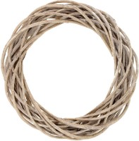 Věnec proutěný - pr. 20 cm, šedá barva JP0014 GREY, sada 4 ks